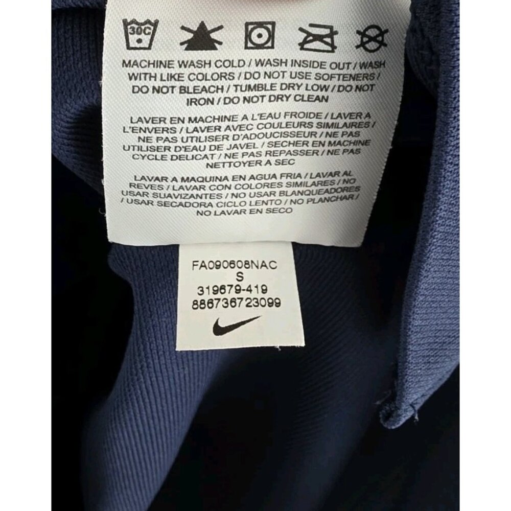 Nike Golf Men's Small Polo Shirt Navy White Colorblock Performance Golf - Picture 4 of 9